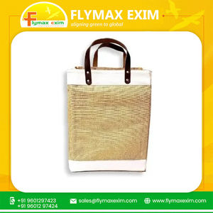 Sophisticated Eco-Luxury <b>Jute</b> Logo <b>Bags</b> Custom Screen Pattern Canvas with Fashionable Cotton Handles for <b>Gift</b> Usage - Product Image 6