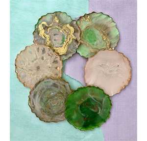 ชุดที่รองแก้วทำด้วยมือดีไซน์ใหม่4ชิ้นสำหรับร้านอาหารแบนและโรงแรมการตกแต่งโต๊ะอาหารค่ำ - Product Image 5