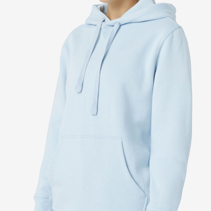 Sweat à capuche en coton bleu clair de qualité supérieure, streetwear, étiquette personnalisée, capuche double doublure, pull à capuche pour homme, sweat à capuche en polaire bleu pastel - Product Image 1