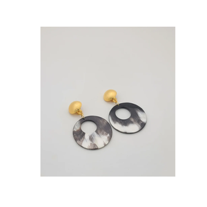 100% fait à la main Top vente corne boucle d'oreille à la mode corne de buffle boucle d'oreille de conception de la vie corne avec utilisation de la vaisselle de fête - Product Image 6