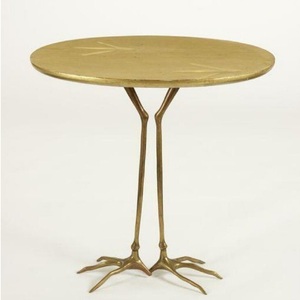 Table d'appoint ronde en métal au design élégant, table basse de qualité antique, taille personnalisée, en aluminium, pour la finition laiton. - Product Image 6