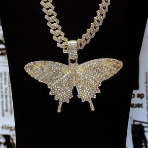 Colgante de oro de Ley 925 de lujo totalmente VVS Icedown Moissanite diamante estilo Hip Hop fiesta D color colgantes finos encantos - Product Image 2