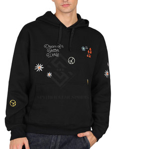 Hoodies décontractés à capuche pour hommes, imprimés, personnalisables, respirants, en molleton de coton/polyester écologique, service OEM pour l'hiver - Product Image 1