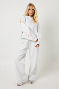 Conjunto Deportivo Casual de Invierno para Mujer, Color Gris Ceniza Sólido, 2 Piezas, con Capucha, Ecológico, de Poliéster/Algodón, Transpirable, Sudadera con Capucha y Pantalones Deportivos - Product Image 6