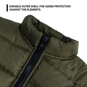 Vente en gros de doudoune pour homme rembourrée épaisse de grande taille poignets élastiques chauds pour l'hiver style bombardier fermeture à glissière en cuir de fourrure - Product Image 2
