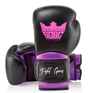 Guantes de boxeo de cuero puro de alta calidad Guantes DE LUCHA Venta al por mayor Cuero de vaca Nappa Guantes de boxeo de entrenamiento de todos los tamaños - Product Image 1