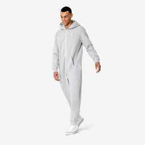 80% coton 20% polyester brossé dos coton à l'intérieur bidirectionnel qualité fermeture éclair lilas unisexe Original Onesie - Product Image 1
