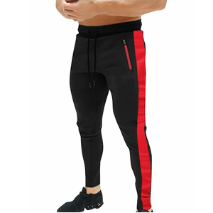 Pantalon de jogging uni de haute qualité, taille mi-haute, respirant, coton/polyester personnalisé, hiver, rose uni pour homme - Product Image 4