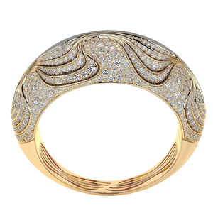 Bague Hip Hop Fine Design élégant avec motif irrégulier Bague en diamant Moissanite en or véritable pour les femmes fines en argent sterling 925 - Product Image 3