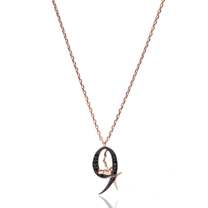 Colgante de circonita negra con diseño de madre e hijo, joyería turca artesanal al por mayor, plata de ley 925 - Product Image 1