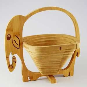 <b>Foldable</b> Bamboo <b>Basket</b> Fruit <b>Basket</b> Home Desktop Storage <b>Basket</b> - Product Image 4