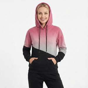 Sudaderas con Capucha de Alta Gama para Mujer, Diseño Color Block, Logotipo Personalizado Bordado, Estilo Urbano Holgado, Sudaderas con Capucha al por Mayor - Product Image 1