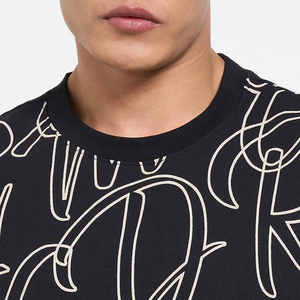 T-shirt en éponge surdimensionné à col rond le plus populaire pour hommes Matériau souple Design personnalisé Streetwear pour hommes - Product Image 6