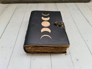 Cahier en cuir fait à la main Sun moon, carnet de croquis de Journal imprimé personnalisé, Journal en cuir Vintage Sun & Moon pour hommes et femmes - Product Image 5