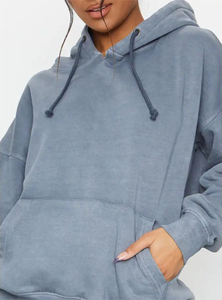 Vente en gros de sweats à capuche décontractés pour femmes, sweats à capuche oversize, sweats à capuche en molleton de coton à manches longues pour femmes - Product Image 3