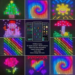 Smart RGB luci della stringa della tenda 400 LED impermeabile finestra personalizzata App di controllo su misura regolazioni del Design - Product Image 2