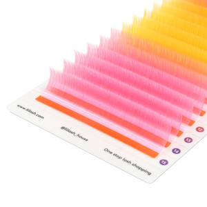 Pestañas de colores surtidos para fiestas, tamaños C, CC, D, DD, fáciles de abanicar, pestañas de visón de colores, productos de pestañas surtidos al por mayor - Product Image 2