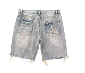 Shorts de Mezclilla Personalizados para Hombre, OEM ODM, Selección de Tejidos Premium, Acabado Lavado a la Arena - Product Image 2
