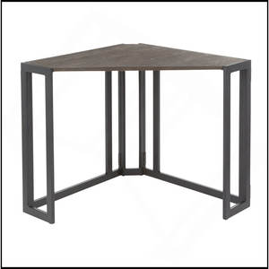 Bureau d'angle industriel romain Lumisource dans un bureau élégant en bambou expresso - Product Image 1