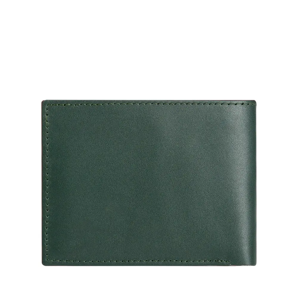 最も要求の厳しいユニークな緑色の財布男性用の高級品質の折りたたみ式レザーカードホルダー財布