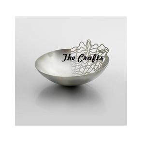 Bol de service pour chocolats au design unique en acier inoxydable couleur argent Date Snacks Bowl pour mariage événement - Product Image 1