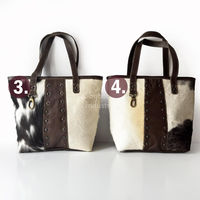 Sac fourre-tout en cuir de vachette à poils collés à l'épaule/sac à main en cuir de vachette rustique fourre-tout quotidien/fourre-tout de voyage