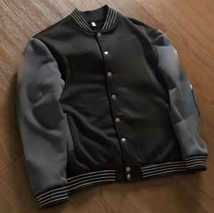 Veste universitaire vintage personnalisable 100% laine réversible XS Broderie 3D Bouton en denim Hiver Service OEM disponible - Product Image 3