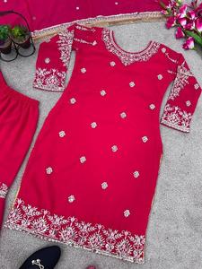 100% tela de gasa de alta calidad India mujeres sharara traje tipo Sharara Precio de colección mujeres tarifa al por mayor listo - Product Image 2