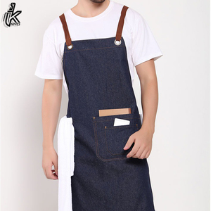 Delantales de lona vaquera de trabajo duradero de la mejor calidad, tela de cuero y algodón de alta calidad, poliéster para Chef, precio bajo, novedad de 2024 al por mayor - Product Image 6