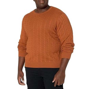 Suéteres de cuello redondo Ropa de hombre Manga larga En precio al por mayor Suéteres de hombre en blanco informales de lana de punto transpirable de invierno - Product Image 1