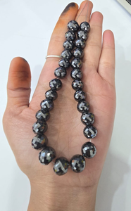 Cuentas de Diamante Moissanita Redondas Negras de 10 mm, 226 Quilates, 27 Piezas, 10 Pulgadas - Product Image 2