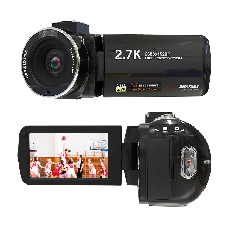 Calidad al por mayor captura facial 3,0 pulgadas zoom digital HD grabadora de video portátil videocámara cámara para fotografía y video