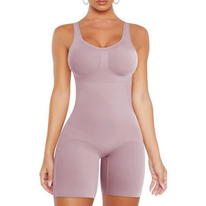 Combinaison moulante pour femme à taille haute, contrôle du ventre, lifting des fesses, respirante, séchage rapide, une pièce, short, body sculptant - Product Image 1