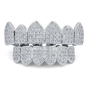 Custom 14K 18K Gold 925 <b>Sterling</b> <b>Silver</b> Hip Hop Jewelry VVS Moissanite Diamond Teeth Grillz Personalized for Men Wedding - Product Image 1