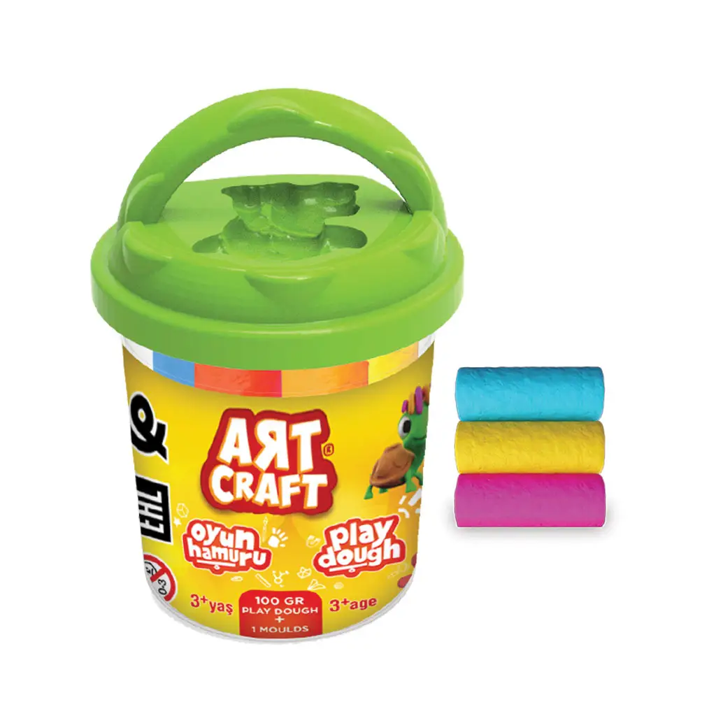 Art Craft Small Bucket 5 Color 100 gr W/1 Mould Children DIY Modeling Toys Educational Play Invites Kids to Craft, Shape, Toys