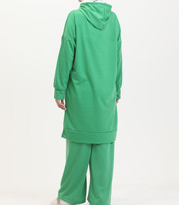 ชุดฮู้ดดี้สตรีแบบสปอร์ตสไตล์มุสลิม แขนยาว ทรงหลวม ใส่สบาย เหมาะสำหรับใส่ลำลองหรือออกกำลังกาย - Product Image 6