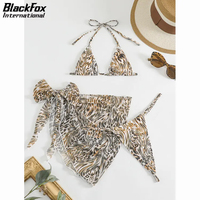 Date printemps été dernier Style imprimer trois pièces petit maillot de bain Bikini Sexy couvrir jupe maillots de bain ensemble