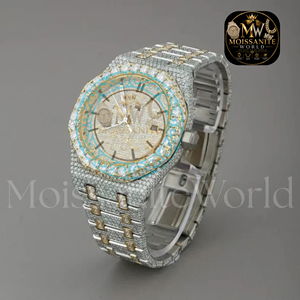 นาฬิกาหรูหราสไตล์ฮิปฮอป ระบบออโตเมติก ประดับเพชร VVS1 แบบ Bussdown Moissanite สำหรับผู้ชาย พร้อมกล่องและเอกสาร - Product Image 3