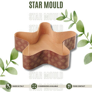 Moldes Personalizables para Pasteles en Forma de Estrella, Celulosa Pura Antiadherente, Apto para Microondas y Horno, Hecho en Italia - Product Image 2