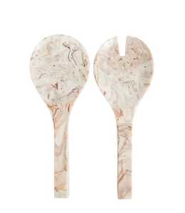 ชุดช้อนตักสลัดทำจากเรซินเกลียวหมุนสีขาวอุปกรณ์เครื่องครัวสไตล์ศิลปะราคานางฟ้า - Product Image 5