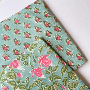 Bloc de main respirant imprimé 100% coton tissu fabriqué à la main Jaipur patrimoine traditionnel écologique bloc imprimé coton tissu - Product Image 1