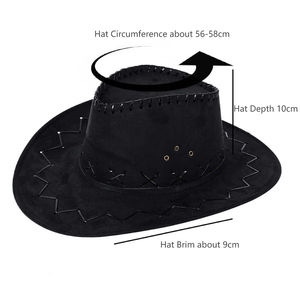 Sombrero Vaquero Occidental de Cuero Transpirable, Sombrero Ligero para el Sol, para Invierno, Aventuras al Aire Libre, Playa, Viajes, Fiestas y Estilo de Vida Campestre - Product Image 5