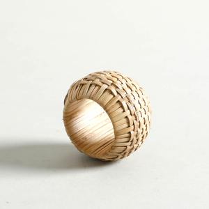 Anillo de soporte para servilletas de ratán, decoración de mesa, estilo bohemio rústico, listo para enviar, entrega rápida - Product Image 3