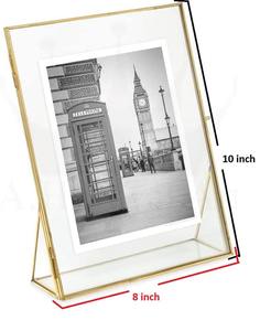 Elegant Open Book Style <b>Gold</b> Metal <b>Frame</b> Royal Decorative Display Ideal for Home Decor Office Tabletop or Memorable Gifting - Product Image 6