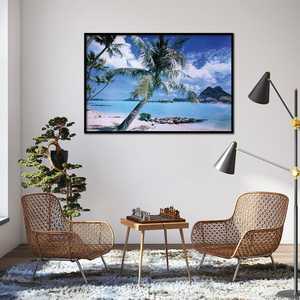 Affiche sur toile au design moderne Insel Bora Bora, art mural pour plage - Product Image 1