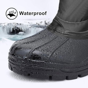 Botas de Senderismo <span class=keywords><strong>para</strong></span> <span class=keywords><strong>Hombre</strong></span>, Impermeables, Aislantes, con Cordones Elásticos, Cómodas <span class=keywords><strong>para</strong></span> Clima Frío, <span class=keywords><strong>para</strong></span> Acampar, Pescar, Caminar, Protectoras - Product Image 3