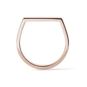 Anillo de Plata de Ley 925 sólido minimalista de moda banda chapada en oro rosa para mujeres niñas boda clásica ropa de fiesta de aniversario - Product Image 2
