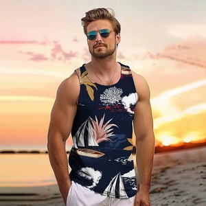 Gilet d'été hawaïen pour hommes, rafraîchissant et confortable, sport quotidien, fitness, respirant, mode de rue polyvalente. - Product Image 4