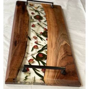Attractive Hand-crafted Design Resin Serving <b>Tray</b> Single Piece for Flat Restaurants & Hotels <b>Dinner</b> Servings - Product Image 6