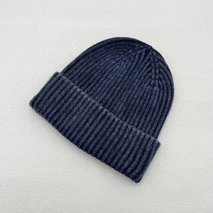 Gorro de punto de lavado Retro para hombres y mujeres, gorros cálidos simples a la moda, gorro Vintage sólido para Otoño e Invierno - Product Image 5